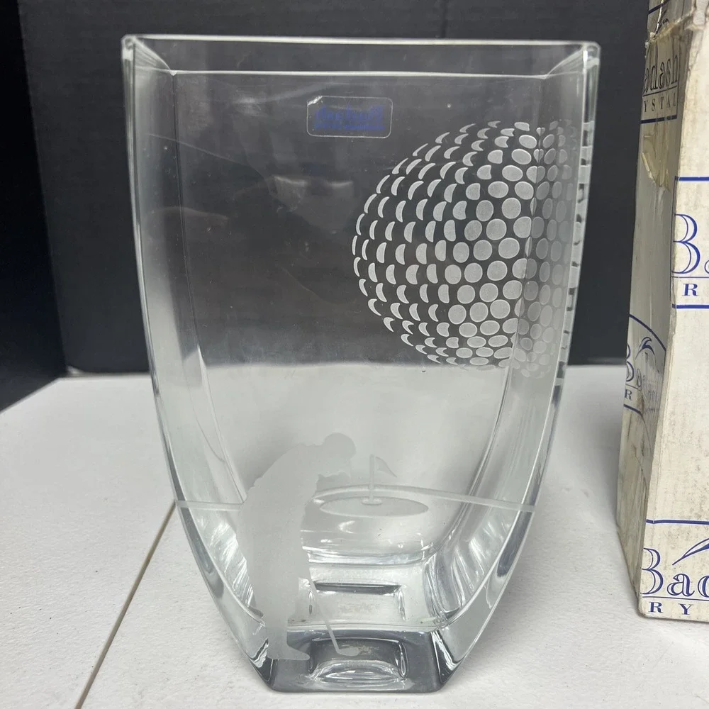 Badash Crystal Golf Themed Vase CD 762 8